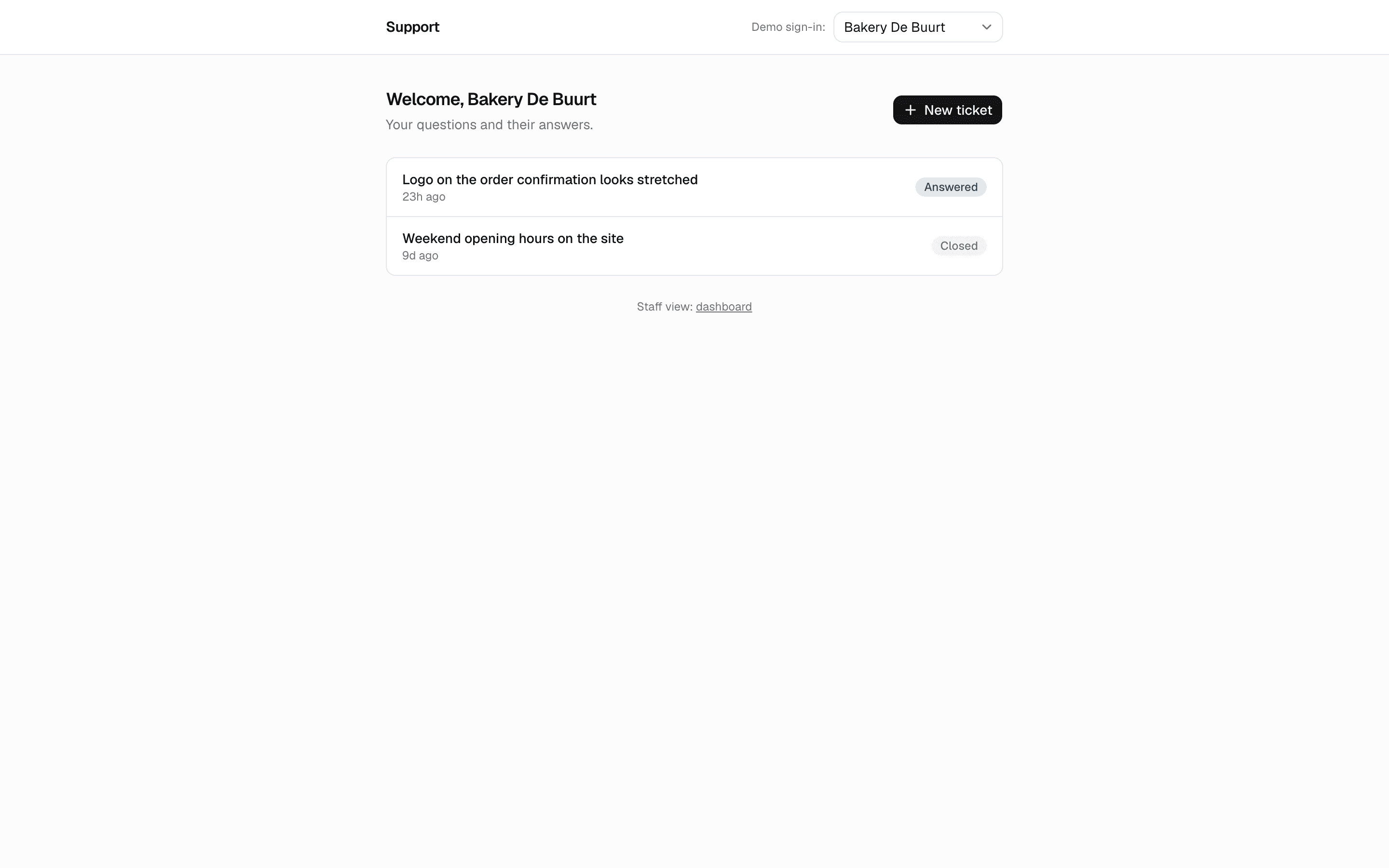 Client view